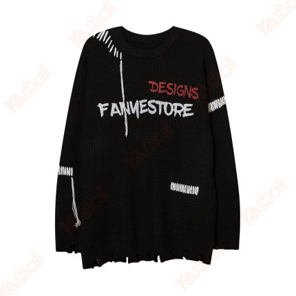 black sweater